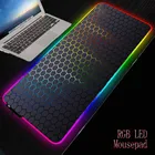 Игровой компьютерный коврик для мыши с многоугольной текстурой RGB, большой коврик для мыши для геймеров XXL, большой коврик для мыши, настольный игровой коврик для ПК с подсветкой
