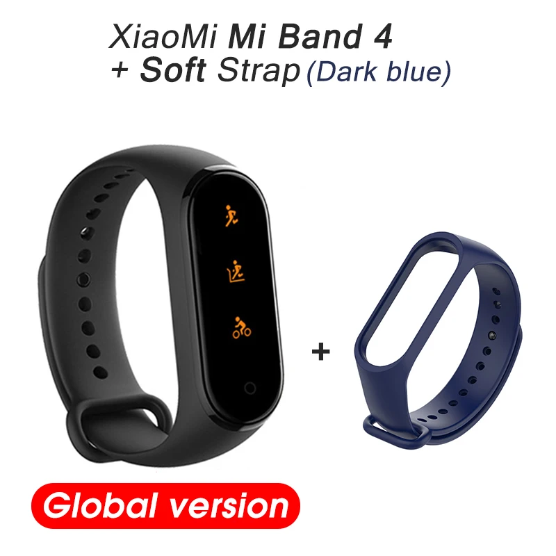 Xiaomi mi браслет 4 браслет mi band 4 Глобальный смарт-Браслет фитнес-трекер Xiaomi mi 4 браслет пульсометр SmartBand - Цвет: Global 4 Package 3