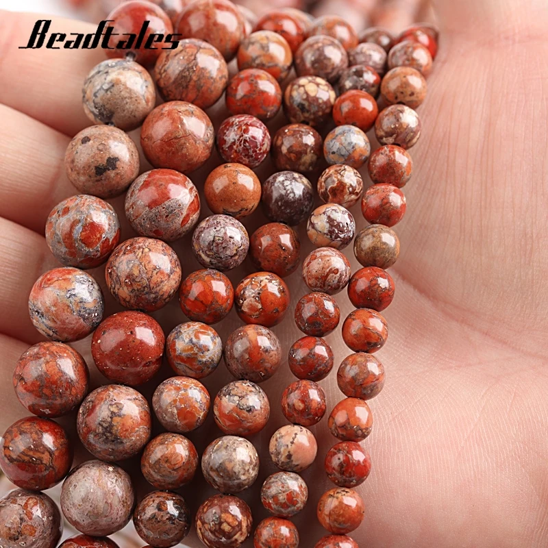 

Natural Stone Smooth Turquoise Beads Orange Emperor Pine Stone Beads For Jewelry DIY Making Bracelet Necklace 6 8 10mm Beadtales