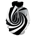 Толстовка мужская унисекс с 3D-принтом, свитшот с капюшоном в виде Куба, Вихревой принт, пуловер в стиле хип-хоп, модная одежда