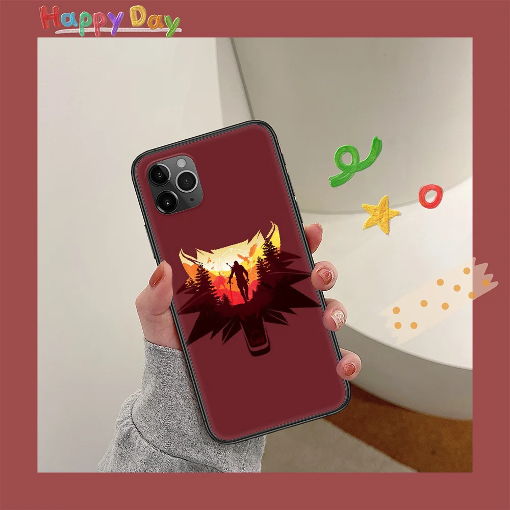 

Game witchers Phone Case For Iphone 11 12 Mini PRO XR X XS MAX 6 6s 7 8 Plus 4 5 5s SE 2020 black Hoesjes Fashion Prime Pretty