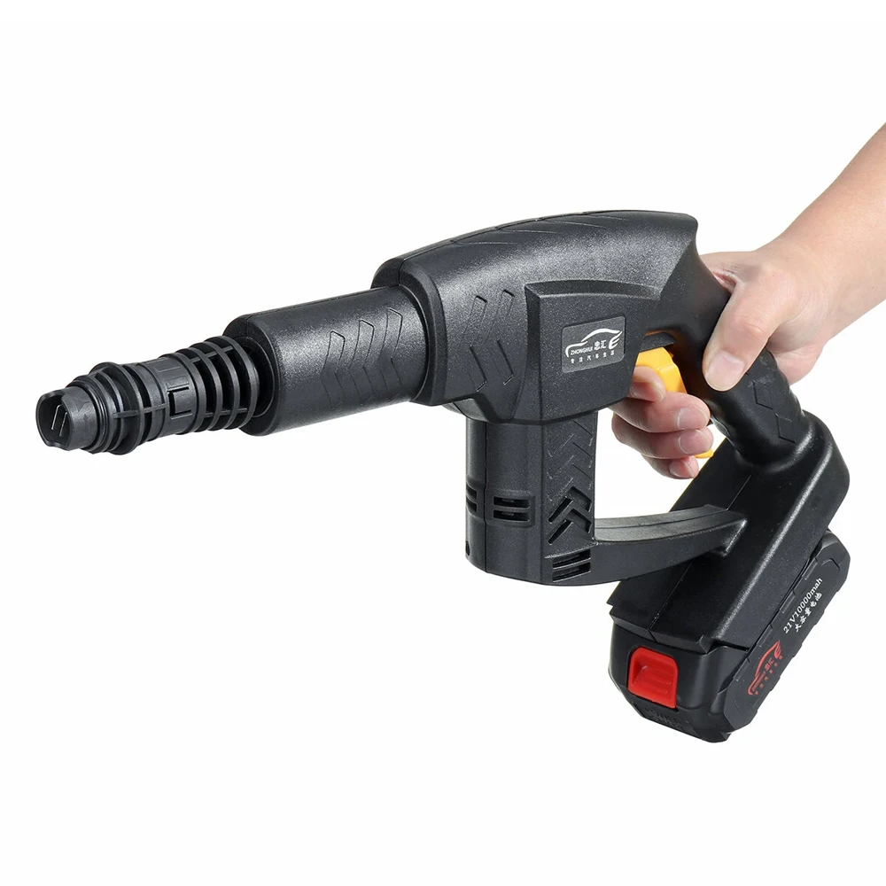 Цена 21 в Беспроводная портативная Автомойка высокого давления с литий-ионной батареей 10 000 мАч и водяным шлангом 5 м