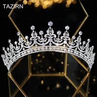 cubic zirconia wedding bridal tiaras zircon british royal family princess kate middleton queen style crowns pageant headpieces