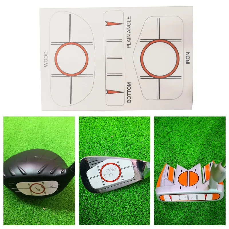 

10pcs/set Golf Club Target Label Impact Labels Target Sticker Tape Driver Iron Test Paper Golf Swing Trainers Golf Accessories