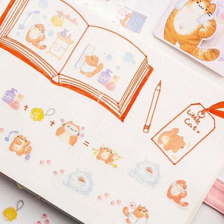 40 шт./упак. Kawaii животное Пингвин Оттер собака кошка Единорог лиса DIY декоративные этикетки для скраббукинга альбом канцелярские принадлежности для наклеек