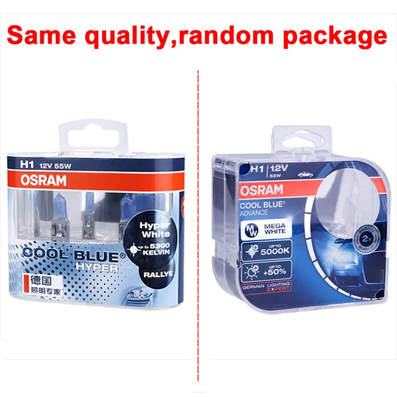 OSRAM Холодный синий продвинутый автомобильнай свет H1 Галогенная H7 H4 Лампа 5000K