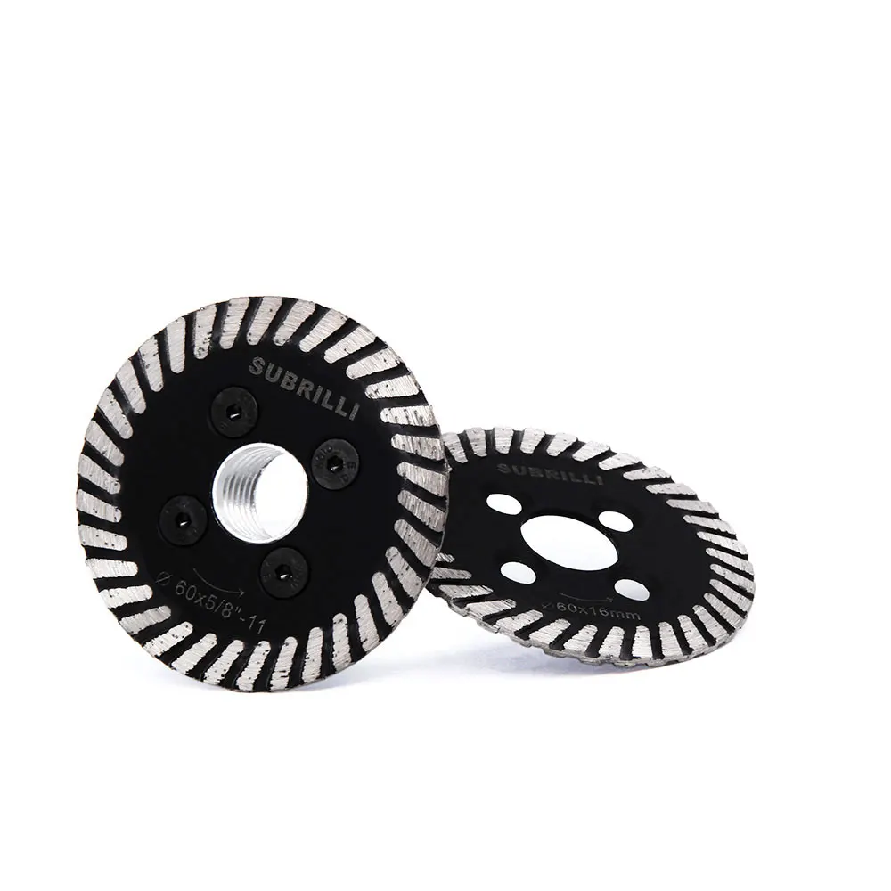 

Diameter 60MM dry and wet Hot pressed mini turbo diamond carving disc Cutting saw blade with Connection M14 & 5-8/11 flange