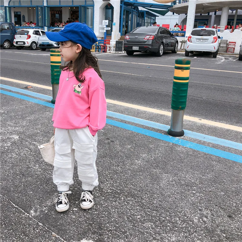 Осенняя хлопковая толстовка с длинными рукавами и вышивкой в Корейском стиле для