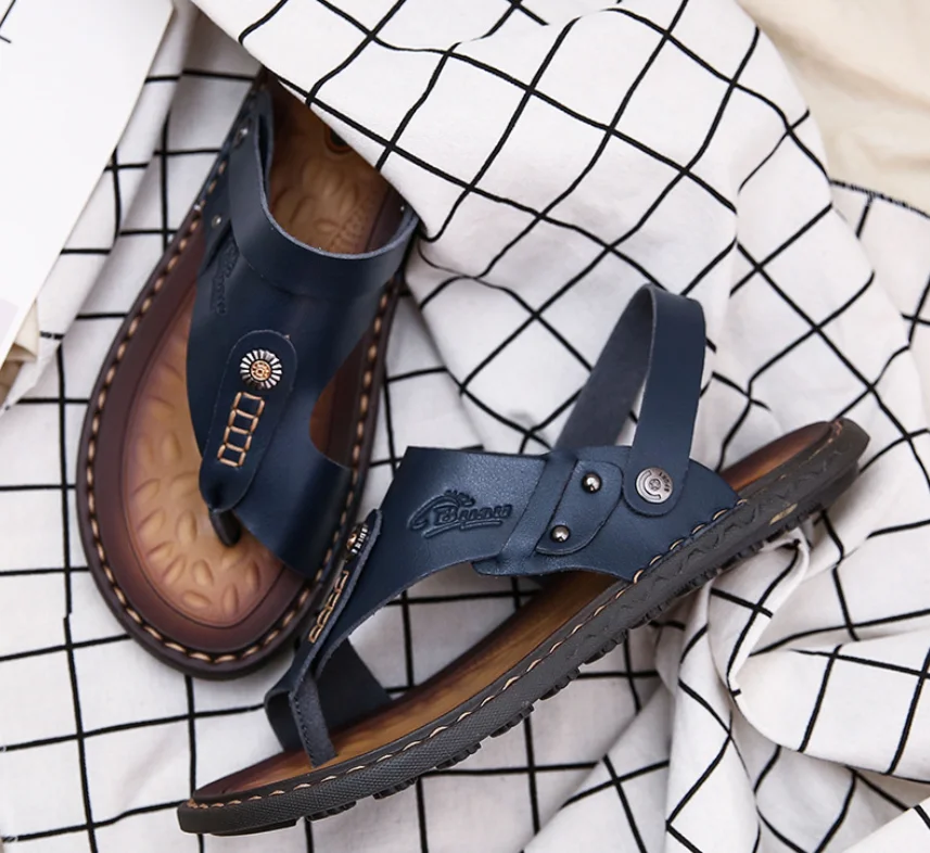 Мужская Повседневная пляжная обувь Летние удобные сандалии на нескользящей