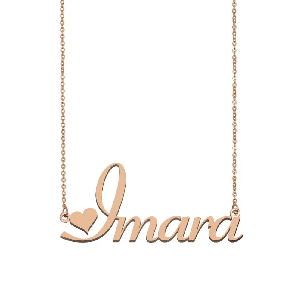 

Ожерелье Imara с именем, ожерелье с именем на заказ для женщин и девушек, подарок на день рождения, свадьбу, Рождество, дни матери