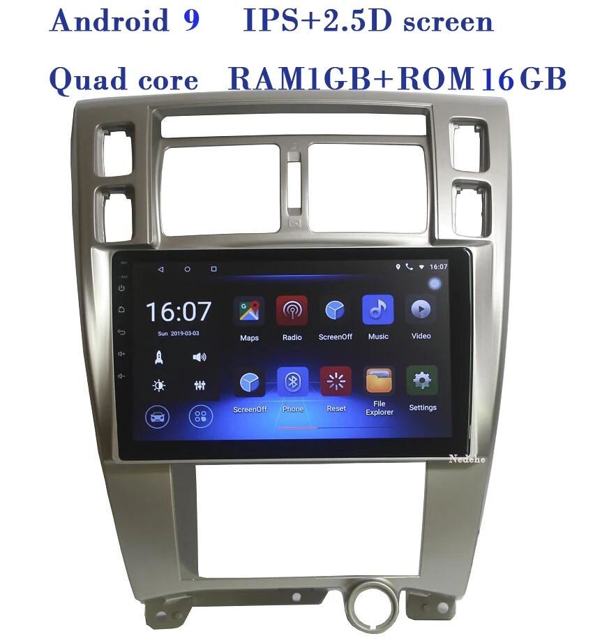 4core RAM1GB ROM16GB 8 core DSP 4G+64G Car radio Multimedia dvd player 10.1" android 9.0 For Hyundai Tucson 2006- stereo gps audio tape recorder - Цвет: 4core RAM1GB ROM16GB