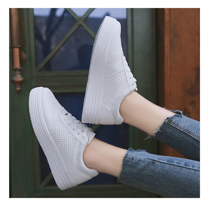 Sapato feminino; женская обувь для тенниса; Tenis Blancos; износостойкая резиновая обувь для бега; женская кожаная обувь на плоской подошве; женская спортивная обувь; 7