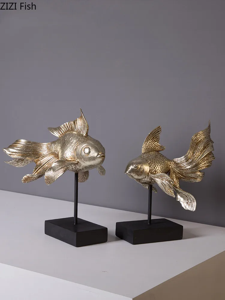 Креативные скандинавские золотые металлические рыбные промыслы декоративные