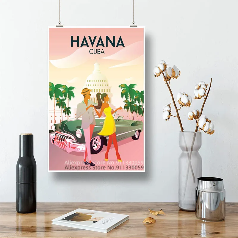 Постер для путешествий Гавана Куба постер туризма постеры Печать на холсте