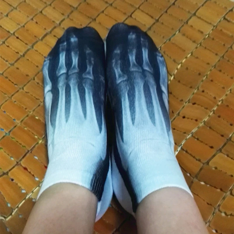 

Skull Bones Claw Pattern Personality Funny Boat Socks Home Man Women Printed Cotton Thin Sock Halloween Holiday Happy Costumes