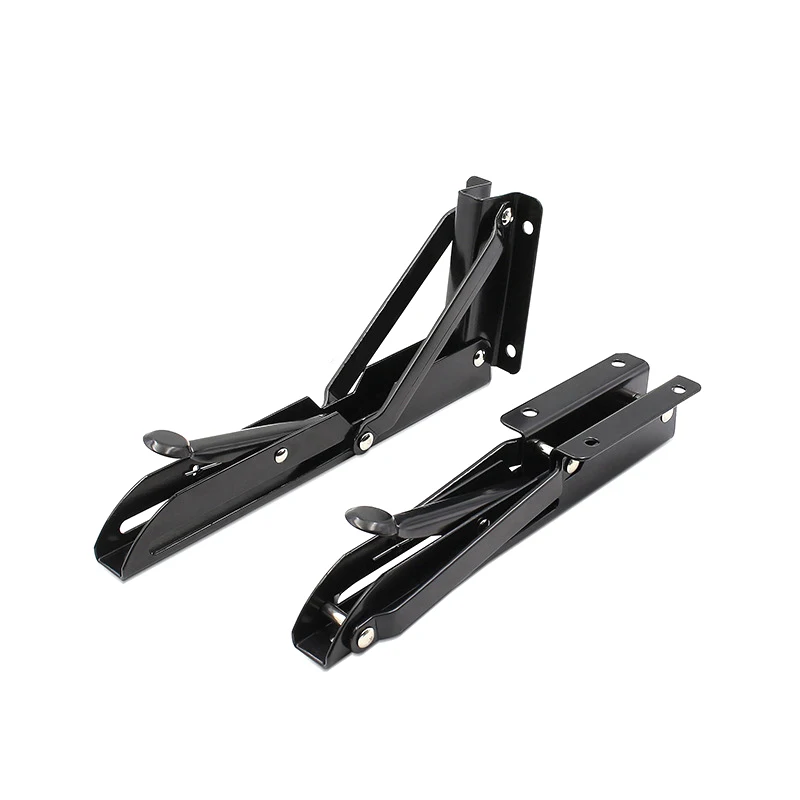 

2PCS 8-20inch Stainless Steel Bracket,White And Black Iron Folding Bracket,Adjustable Wall Support Table, DIY Furniture Hardware