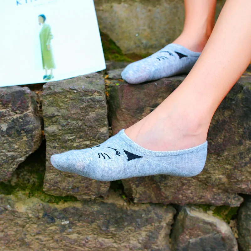 5 пар носков с милыми животными женские летние дышащие корейские носки-невидимки