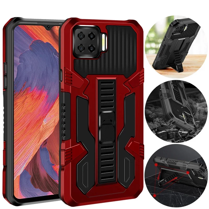 Шокопрочный чехол для телефона OPPO A3S A5 A7 A8 A11K A12 A21E A31 с скрытым креплением A1K A92 A72 A52 A32 A93 A73 A15.