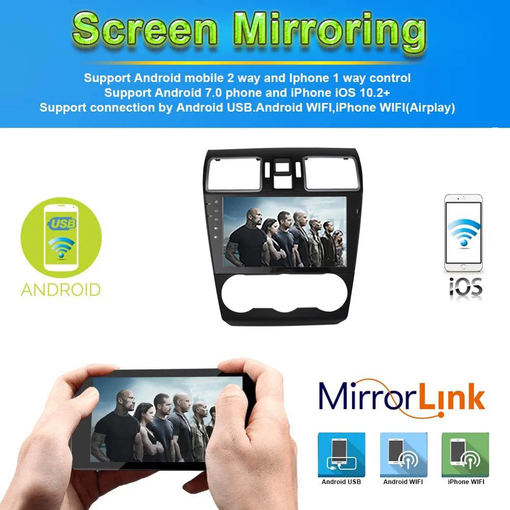 9&quot Octa Core GPS Navigation Head Unit Android 10.0 Car Radio For Subaru Forester 2015-2022 Multimedia Player Support Steering |