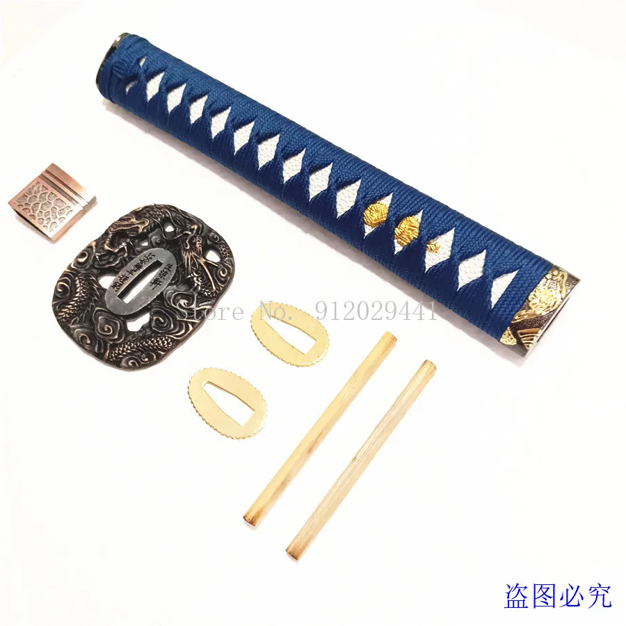 Ручка ручной работы Tsuka Tsuba гвардии Сая SEPPA MEKUGI FUCHI Кашира для японский самурайский