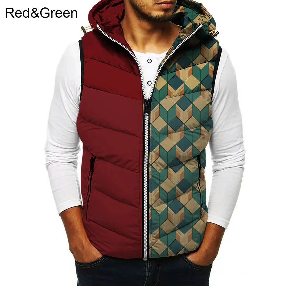 

Men's Fashion 3D Full-body Printing Custom Design Logo Design DIY Movie Bus Pattern Cotton Hooded Vest Jacket