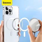 Baseus Магнитный Прозрачный чехол для телефона iPhone 13 Pro Max поддержка беспроводной зарядки чехол задняя крышка 2021 прозрачный защитный чехол