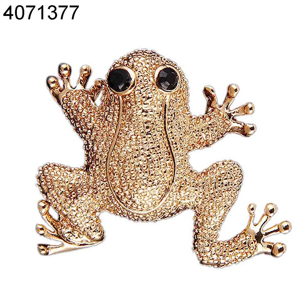 Лидер продаж! Золотистая/зеленая модная Милая женская брошь в виде лягушки