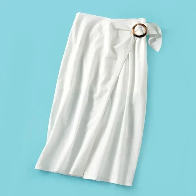 Женская Юбка-миди с разрезом длинная юбка на шнуровке повседневная одежда для