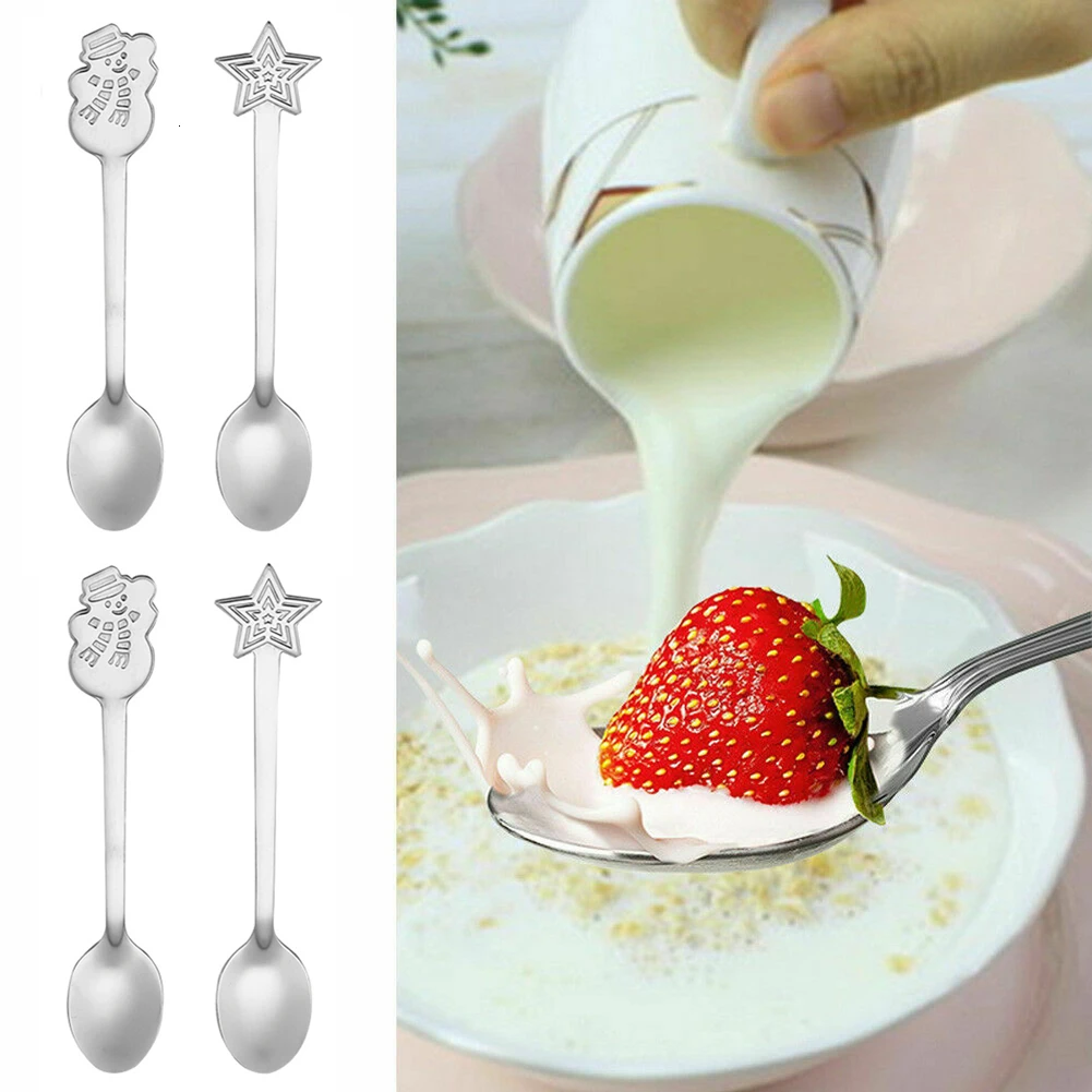 4 шт./компл. Нержавеющая сталь рождественские кармашки для столовых приборов