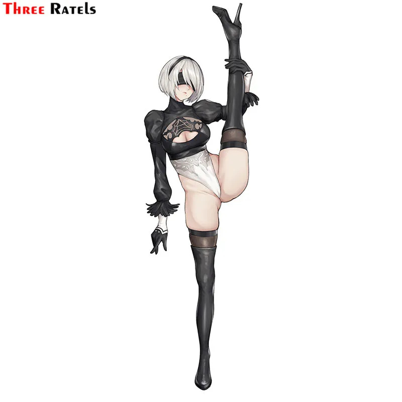 

Three Ratels F412 Yorha No2 Type B Cute Girl Nier Personalized Creative Scratch Stickers Car Sticker PVC Auto Motorcycle Decal