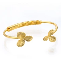 fine spring flower open bangle ajustable cuff bracelet elegant jewelry bangle for women girls party fashion gift
