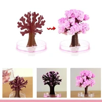 90mm visual magic artificial christmas sakura trees decorative growing diy paper tree toys for children flower science toys gift