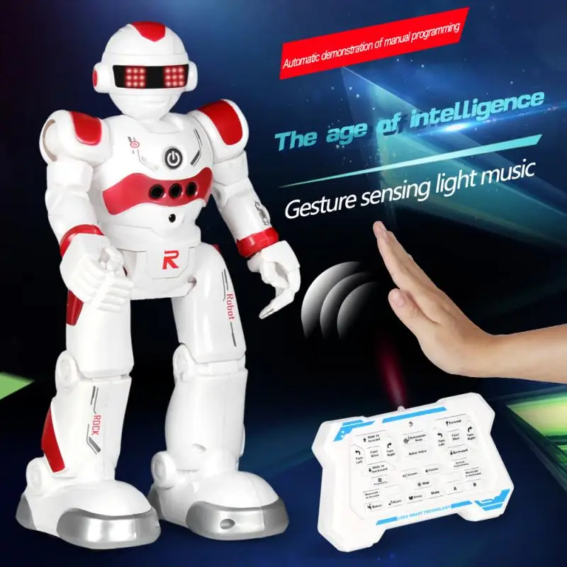 

Remote Control Robot For Kids Intelligent Programmable Robot With Infrared Controller Toy Dancing Singing LED Eyes Toys For Kids