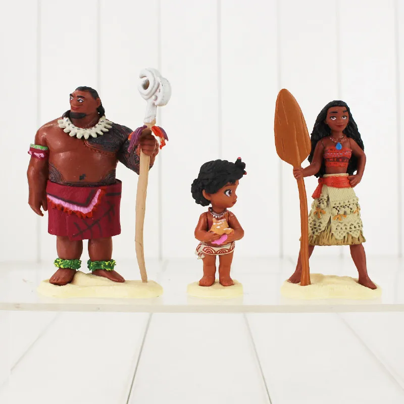 5-11 см 10 шт./лот принцесса Моана Фигурки игрушки Maui Gramma Tala Tui Tamatoa Hei Rooster Pua Pig Hawk