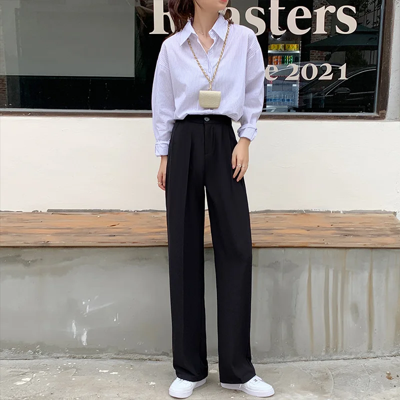 

Широкие брюки для женщин с эффектом драпировки и эластичным поясом