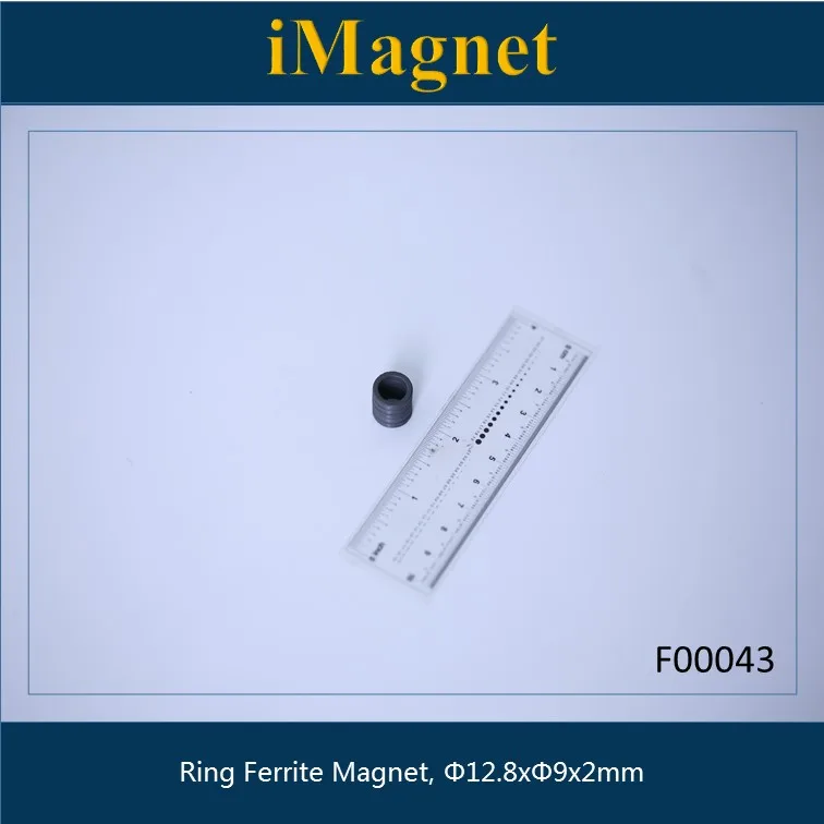 F00043 5 шт./лот ферритовый магнит с кольцом Φ12. 8*Φ9*2 мм магнитный стальной дисковый