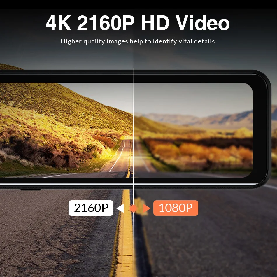 E-ACE 12 дюймов Автомобильный видеорегистратор 4K 3840*2160P зеркало заднего вида Sony IMX335