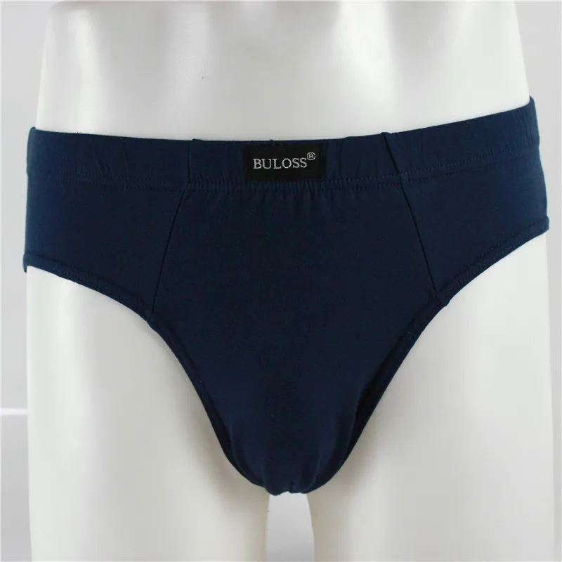 Трусы мужские однотонные хлопковые плавки-бикини пикантное нижнее белье 4 шт./лот