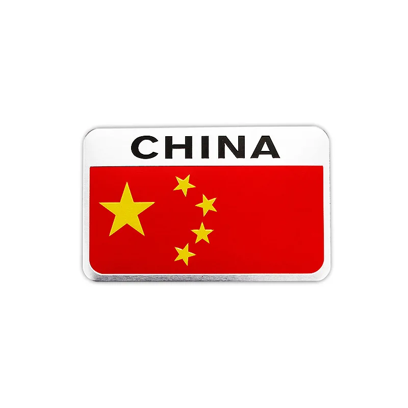 

Aluminum Alloy China National Emblem Flags Car Stickers 8x5cm