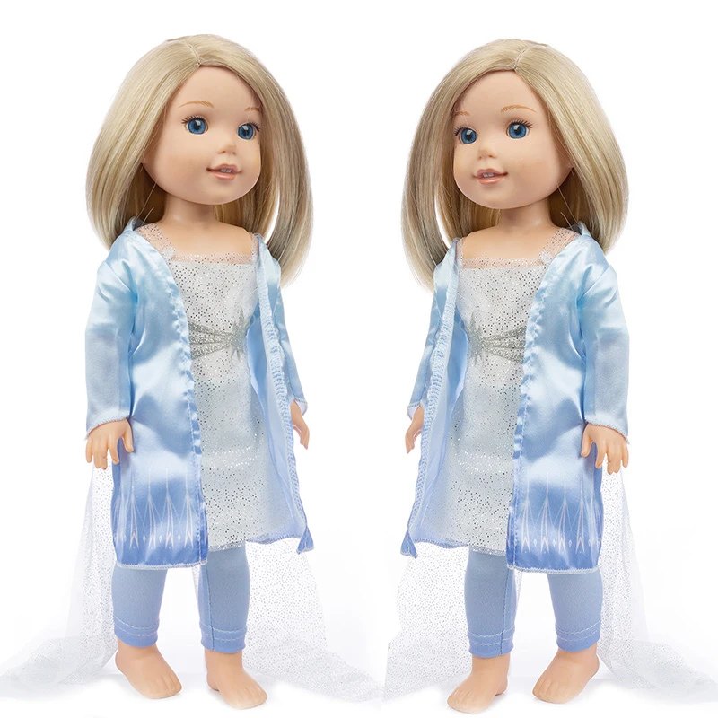 

14.5 Inch Wellie Wishers Doll Clothes Elsa Dress Camille Ashlyn Kendall Emerson 38cm Doll Wears Girl gift