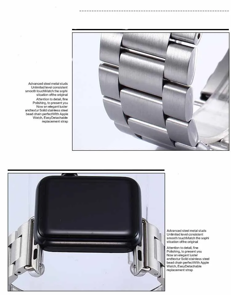 Ремешок для часов аpple ремешок из нержавеющей стали iWatch ремешок металлический ремешок розовый 38 40 42 44 ремешок Пряжка apple series 4 3 2 1