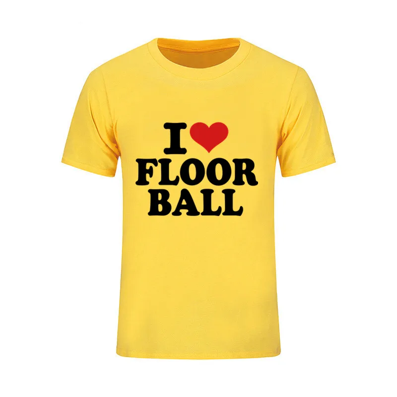 Футболка с надписью I love Floorball для мужчин коротким рукавом Дня отца на заказ