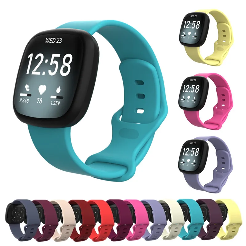 

Ремешок для часов Fitbit Versa 3, спортивный силиконовый сменный ремешок для смарт-часов Fitbit Sense