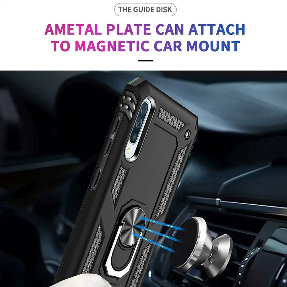 LAPOPNUT Stand Magnetic Silicone PC+TPU Case for Samsung Galaxy A71 A51 A70 A30 A50 A40 A20e A10 A20 A41 A21s Shockproof Cover | Мобильные