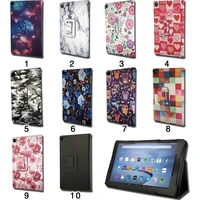 anti dust multicolor leather stand cover case for kindle fire hd 10 201520172019 foldable tablet protector cover