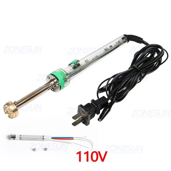 Only 110V ZONESUN 220 В/60 Вт ручной брендовый аппарат для горячего тиснения и охлаждения кожи, тисненый логотип на заказ, торговая марка со стоимостью доставки - Цвет: Only 110V