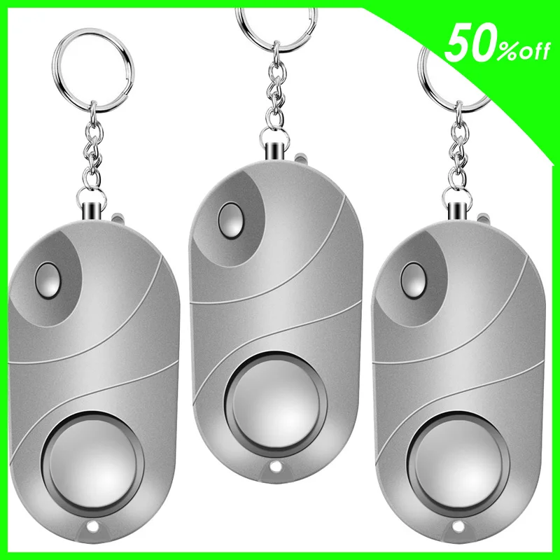 

3PCS Personal Alarm 130dB Sound Emergency Defensa Personal Self Defense Security Alarm Keychain LED Flashlight forWomen Elderly