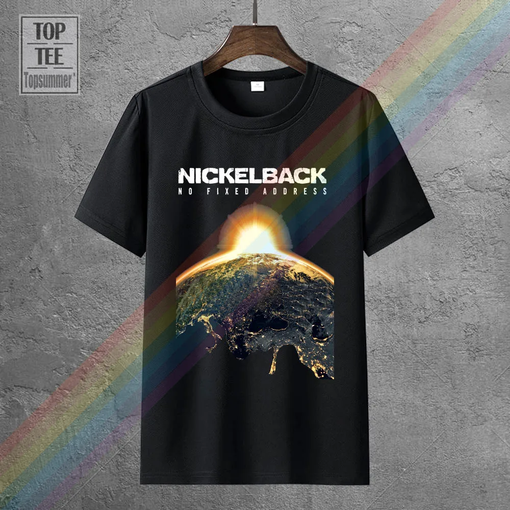 Men T Shirt Fashion Nickelback No Fixed Address Black Cool T Shirt Novelty Tshirt Women