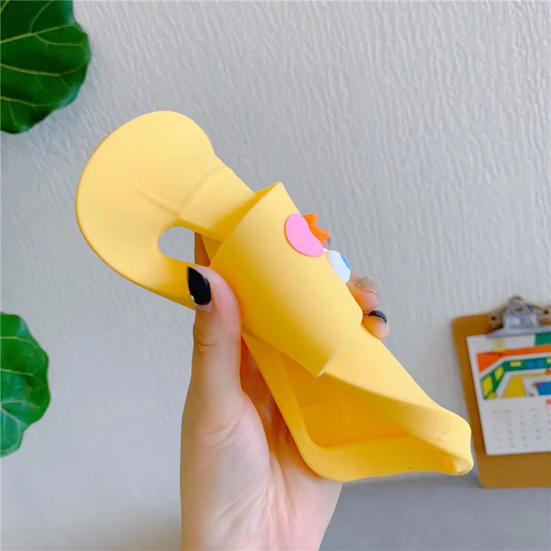 3D Leuke/домашние тапочки с рисунком из мультфильма Brother Gele Eend, Telefoon Gevallen Voor Iphone6 6s 7 8 Plus X XR XS MAX, SiliconenCover