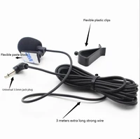 3 5 mm2 5mm jack wired stereo mini car microphone external mic for pc car dvd gps player radio audio microphone pvc